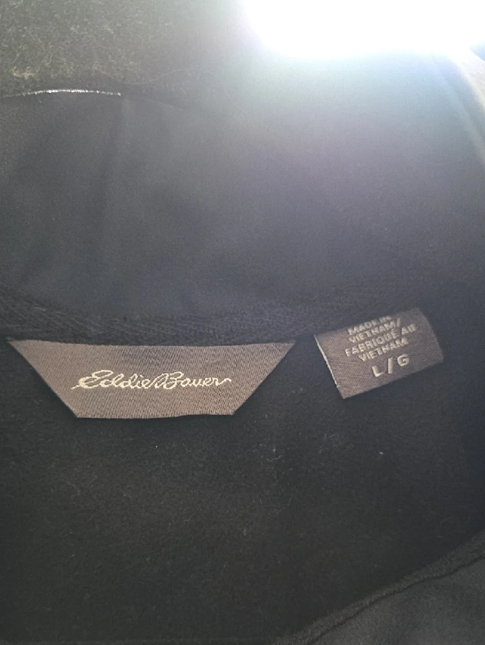 Eddie Bauer Black 3-in-1 Jacket with Rivian Logo Large